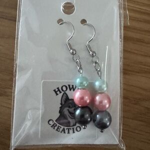 Howie Ceations Colorful Beaded Dangle Earrings - NWOT